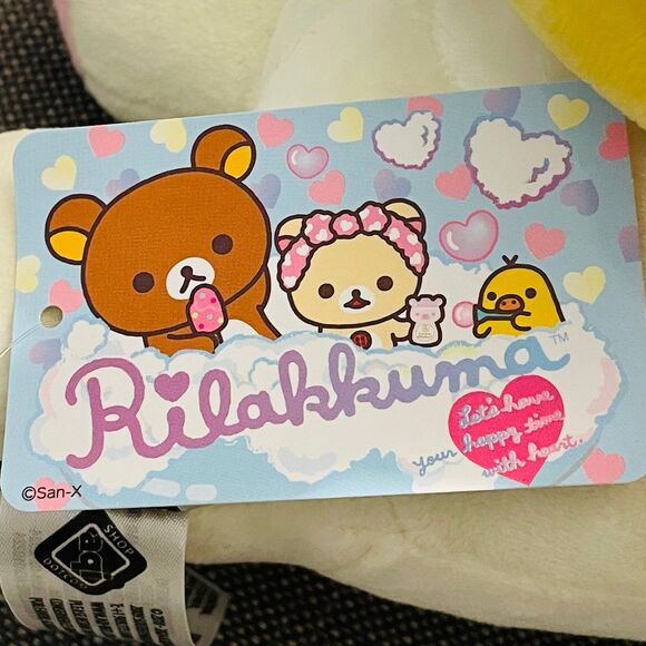 NWT LARGE SAN-X Rilakkuma Happy Time w Heart: Bath Ducky 15” plushie - Picture 5 of 5